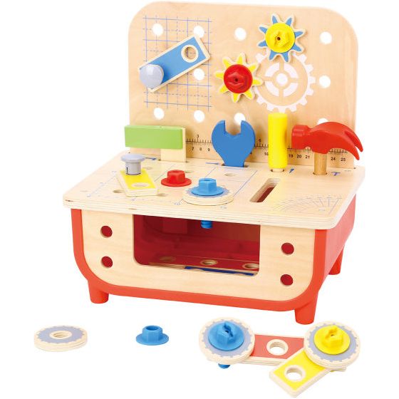 Load image into Gallery viewer, Tooky toy Educatieve Houten Speelgoed Werkbank 31-delig
