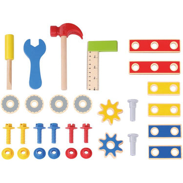 Tooky toy Educatieve Houten Speelgoed Werkbank 31-delig