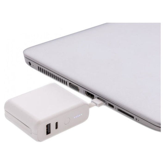 Xd collection Powerbank met draadloze oplader 7,2 cm wit