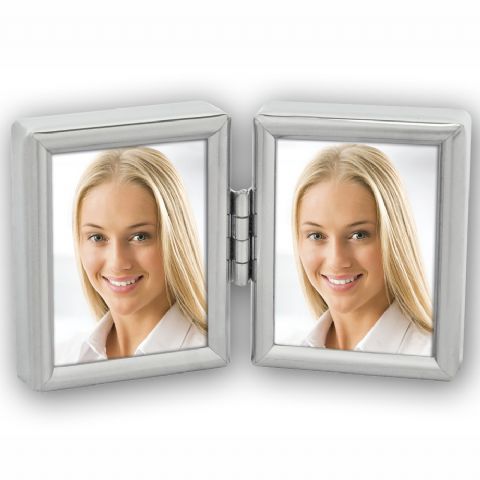 Load image into Gallery viewer, Zep Fotolijst 8735DL Silver 2x 3,5x4,5 cm voor 2 Pasfoto&#39;s
