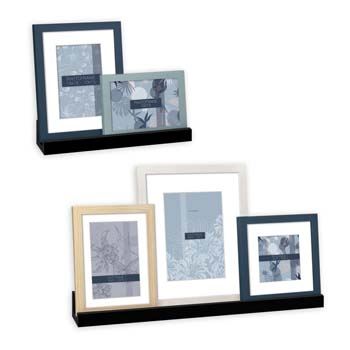 Load image into Gallery viewer, Zep fotolijst set eg958 maratea 5 stuks met 2 wandplanken
