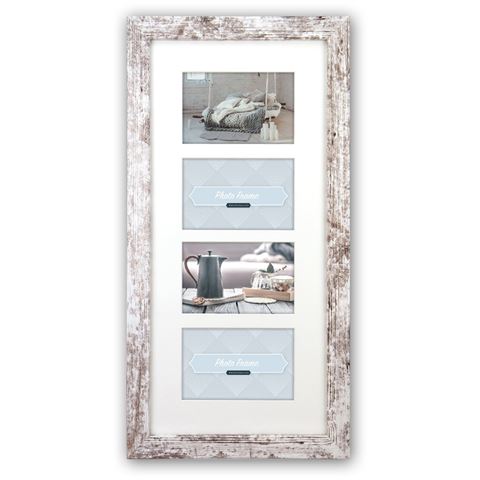 Load image into Gallery viewer, Zep Fotolijst V24106 Nelson 6 4Q White Wash voor 4 Foto&#39;s
