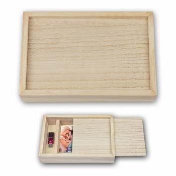 Load image into Gallery viewer, Zep Opbergdoos Bruin USB CX7568 voor Foto 15x20 cm
